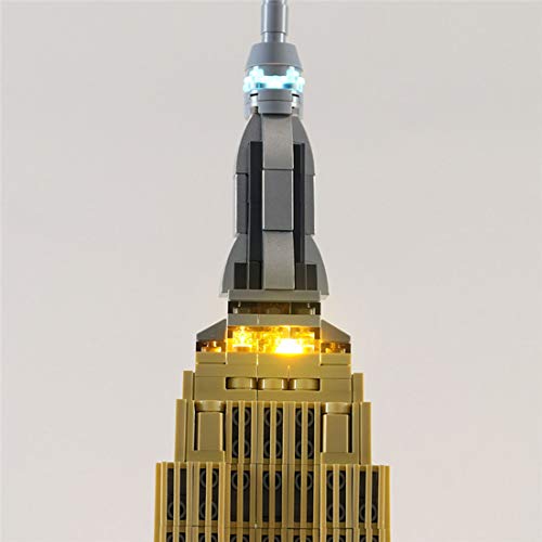 TRCS Set de iluminación LED para 21046 Architecture Empire State, USB y batería, compatible con Lego 21046 – sin juego Lego