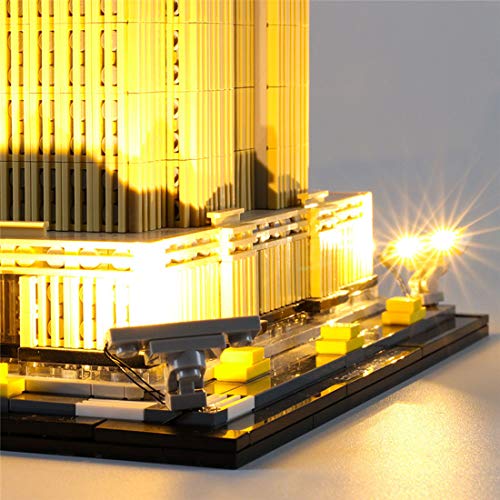 TRCS Set de iluminación LED para 21046 Architecture Empire State, USB y batería, compatible con Lego 21046 – sin juego Lego