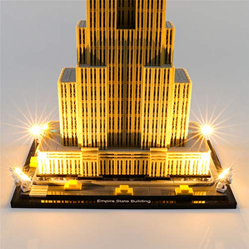 TRCS Set de iluminación LED para 21046 Architecture Empire State, USB y batería, compatible con Lego 21046 – sin juego Lego