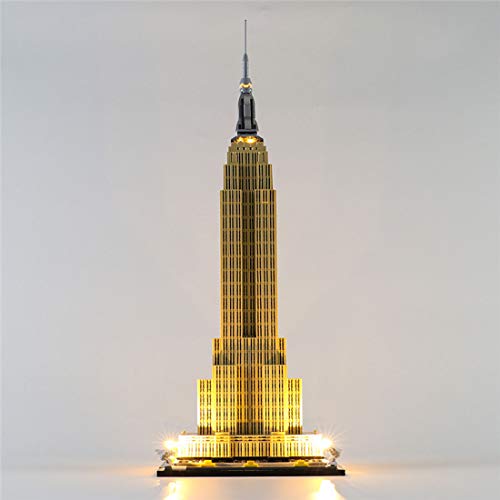 TRCS Set de iluminación LED para 21046 Architecture Empire State, USB y batería, compatible con Lego 21046 – sin juego Lego