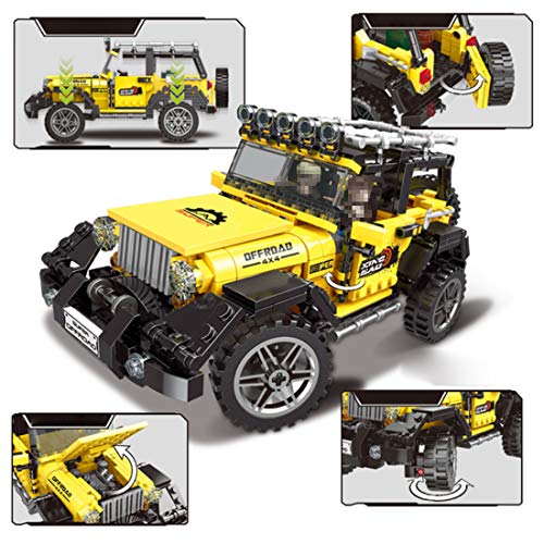 TRCS Técnica Jeep todoterreno, 610 piezas, piezas de construcción de coche, coche de juguete, modelo SUV compatible con Lego 42122 Jeep Wrangler