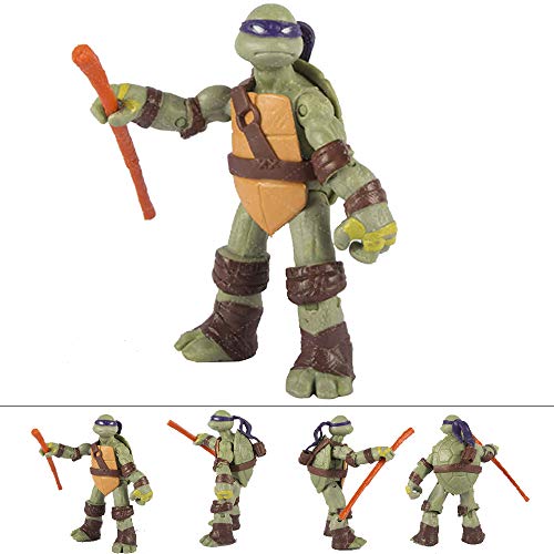 TREEMEN Juegos de juguetes de tortugas ninja, figuras de acción de tortugas ninja mutantes adolescentes figuras de anime modelo de personajes juguetes para niños de 4.8 pulgadas