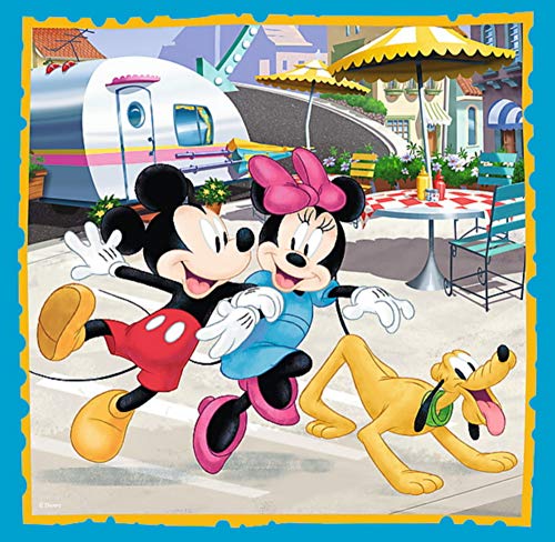 Trefl 34846 - Puzzle 3 en 1 modelo Minnie & Mickey Mouse 20-36-50 piezas, multicolor , color/modelo surtido