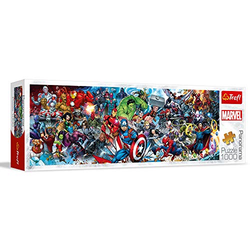 Trefl- Tritt Dem Universum bei, Marvel Avengers 1000 Teile, Panorama, Premium Quality, für Erwachsene und Kinder AB 12 Jahren Puzzle, Color Coloreado (29047)