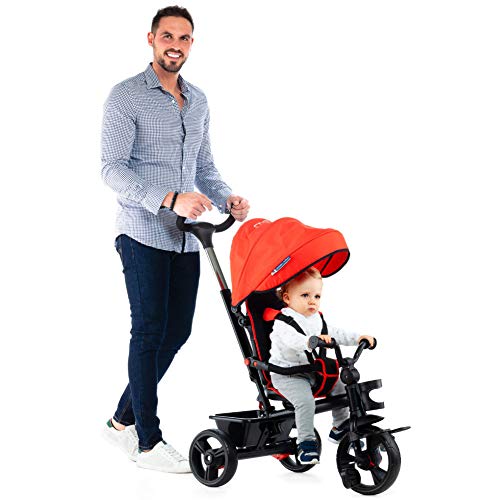 Triciclo Infantil Evolutivo Urban Trike City Plegable Molto (Rojo)