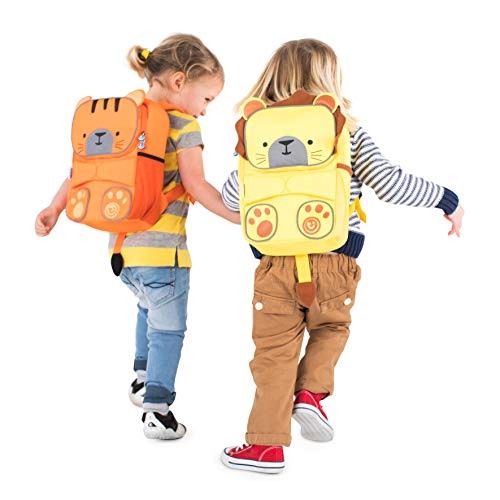 Trunki Mochila infantil para colegio de alta visibilidad- ToddlePak Tigre Tipu (Naranja)