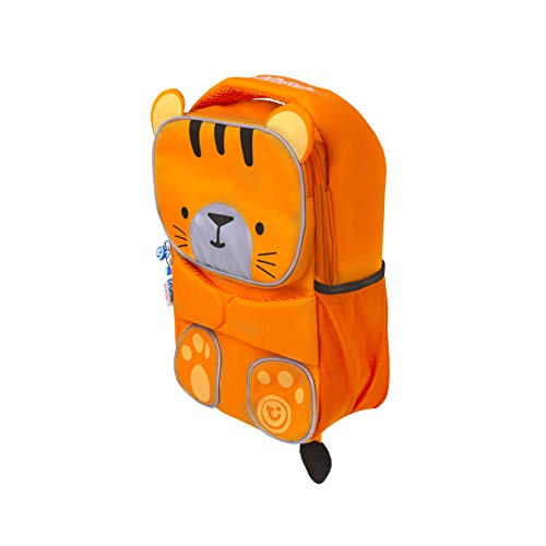 Trunki Mochila infantil para colegio de alta visibilidad- ToddlePak Tigre Tipu (Naranja)