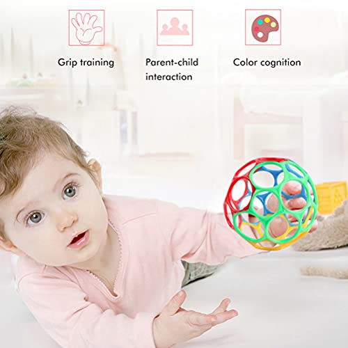 Tumnea Bola de Agarre para bebés Juguetes para bebés oball sonajero Bola de Agarre para bebés Juguetes sensoriales Pelota de dentición para Mejorar la Experiencia Visual y auditiva