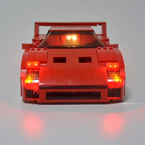 TWapRE Juego De Iluminación LED para Lego 10248 Ferrari F40, Lámpara Accesoria Iluminada para Insertar Bloques De Construcción, No Incluye Modelo Lego