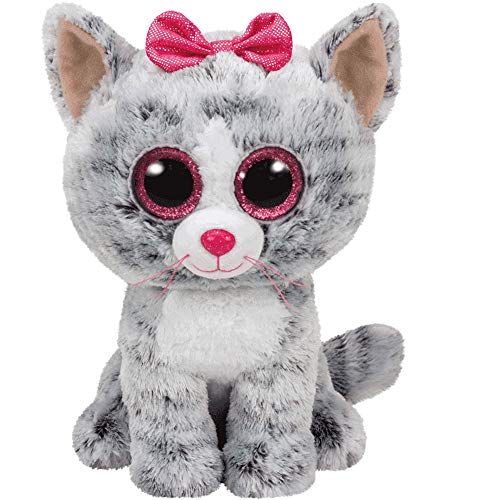 TY - Beanie Boos Kiki, peluche gatita, 15 cm, color gris (United Labels Ibérica 37190TY) , color/modelo surtido