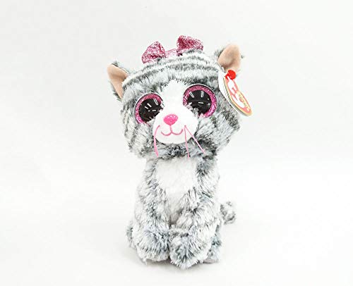 TY - Beanie Boos Kiki, peluche gatita, 15 cm, color gris (United Labels Ibérica 37190TY) , color/modelo surtido