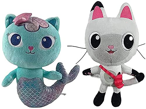 Ty Gabby Dollhouse Plush Doll, Sirena Cat Mochila Cat Plush Doll, Pandy Paws Cat Peluche De Juguete, Animación De Dibujos Animados Chica Y Niño Almohada Regalo