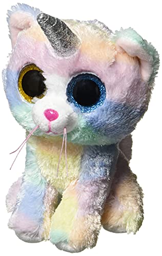 Ty TY36250 Beanie Boo's Heather el gato unicornio 15 cm