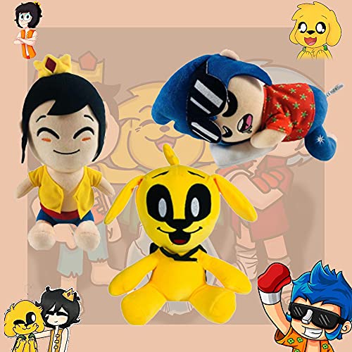 TythGHp 25cm / 9.8in Mikecrack Timba VK y El Trollino Plush Toy, Los Compas Mike-Crack Plushie Toy Set