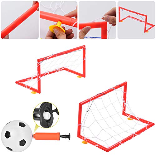 Ulikey Air Power Soccer, Juego de Balón de Fútbol para Niños, , Hover Ball Goal Set Juguetes al Aire Libre con 2 Puertas Luces LED y Música Hover Fútbol para Niños Niñas