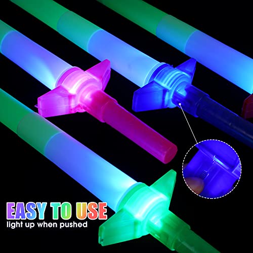 Ulikey Espada Láser de Juguete, 6 Piezas Juguete de Luminosos, Fiesta Luminoso Juguetes, Juguetes Luminosos con LED, LED Niños Fiesta Luminoso Juguetes, Cumpleaños para Fiestas Favores