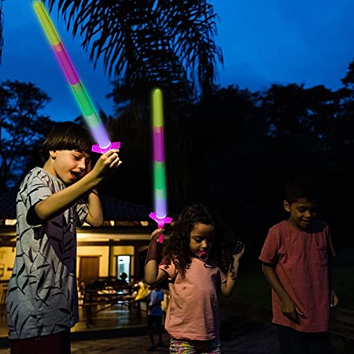 Ulikey Espada Láser de Juguete, 6 Piezas Juguete de Luminosos, Fiesta Luminoso Juguetes, Juguetes Luminosos con LED, LED Niños Fiesta Luminoso Juguetes, Cumpleaños para Fiestas Favores