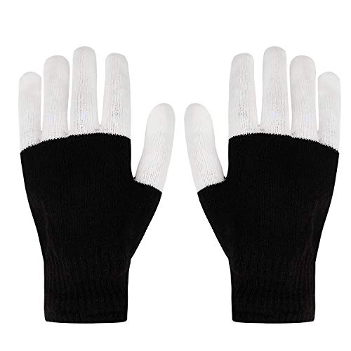 Ultra 1 Guantes LED Guantes de Mano Iluminados Luz LED Luces Leds Luz Discoteca para Adultos y Niños Mayores de 12 + Años 6 Modos LED Lights Guantes Invierno Festivales Halloween Navidad Juegos