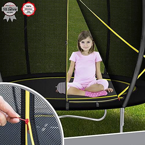 Ultrasport Cama elástica de Jardín, Set con Superficie de Salto, Red de Seguridad, Postes Acolchados y Cubierta del Borde, Resistente a la Intemperi, Unisex,Springs o sistema de cuerdas elástico