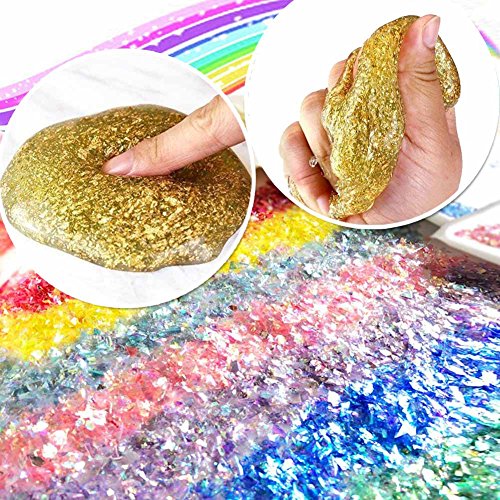 UNGLINGA Slime Kit para Niños Niñas Purpurina Manualidades Juego Incluye Arcilla Seca al Aire, rebanadas de Frutas y Herramientas Creativo Material