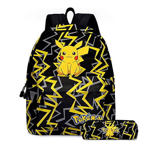 UNILIFE Mochila Infantil Mochila Pokémon Mochilas Escolares Impresas para Niñas De Secundaria con Estuche para Lápices 20L