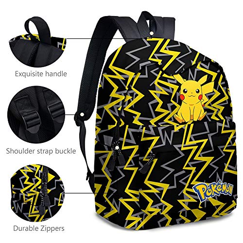 UNILIFE Mochila Infantil Mochila Pokémon Mochilas Escolares Impresas para Niñas De Secundaria con Estuche para Lápices 20L