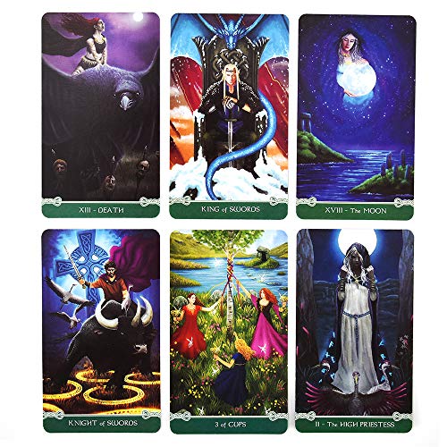 Universal Celta Tarot 78 Tarjetas Cubierta Floreana Nativo Juego de adivinación de Lectura Amor Luna Cerca de mi Amigo Party Principiantes Juego de Mesa Juguetes