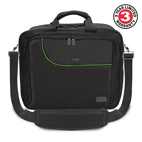 USA Gear Funda Bolsa de Transporte de Consolas Compatible con Todos los Modelos de Xbox - Correa de Hombro Acolchada y Almacenamiento de Accesorios para Controladores, Cables y Auriculares - Verde