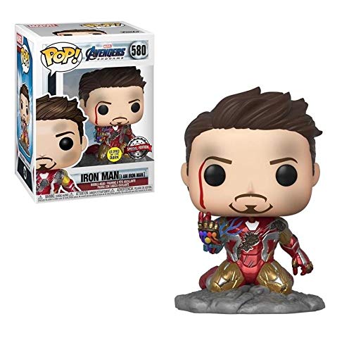 USA OFFICIAL Los Vengadores Endgame Funko Pop 580 I AM Iron Man Special Edition Glow GITD 9 cm