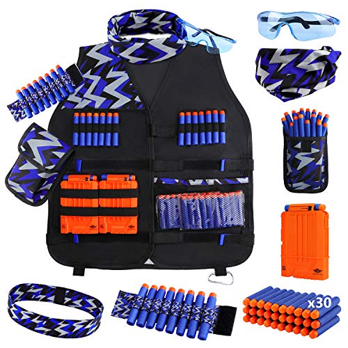 UWANTME Chaleco Táctico Niños para Nerf Pistola N-Strike Elite Series Kit de Chaleco Táctico Juguete