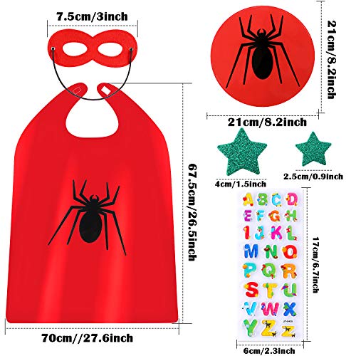 vamei 12 Piezas Disfraz Superheroe Capas de Superhéroe y Máscaras Disfraz Halloween Navidad Carnaval Fiesta Cumpleaños Juegos Regalos Disfraces Superhéroes para Niños Niñas