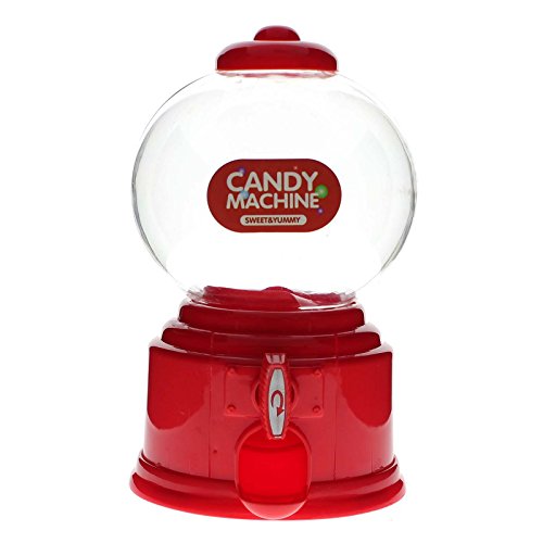 VANKER caramelo dispensador máquina de chicles de Gumball Snacks de almacenamiento de cajas de regalos de juguetes(Rojo)