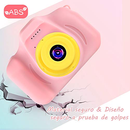 vatenick Cámara para Niños Juguete para Niños Cámara Digital para Niños pequeños 2 Inch HD Pantalla 1080P with Calidad 32GB TF Tarjeta Regalos Juguete para 3 a 12 años Niños y niñas (Rosa)