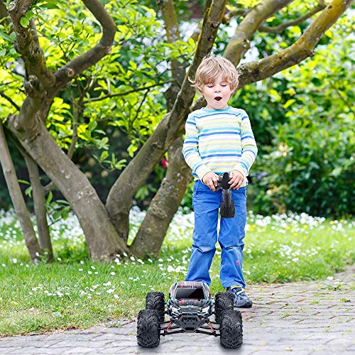 VATOS Coche teledirigido para niños y Adultos, 4 WD Escala 1:10, 46 km/h, Alta Velocidad, Monster Truck RC Todoterreno, 2,4 GHz, Coche de Carreras controlado por radiocontrolado