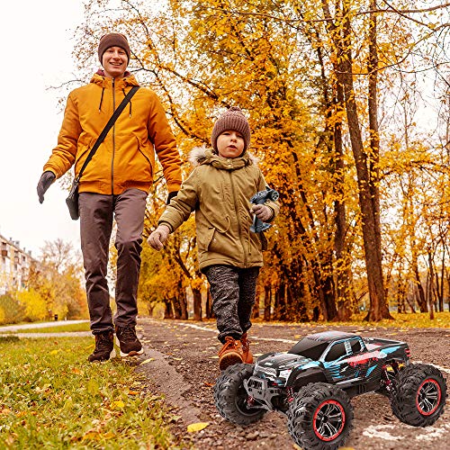 VATOS Coche teledirigido para niños y Adultos, 4 WD Escala 1:10, 46 km/h, Alta Velocidad, Monster Truck RC Todoterreno, 2,4 GHz, Coche de Carreras controlado por radiocontrolado