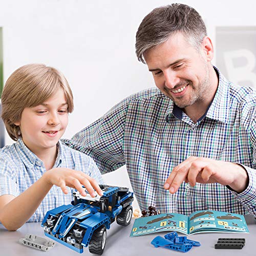 VATOS Technic Stem Juego de construcción con Control Remoto 2 en 1 SUV Vehículo Todo Terreno 2.4GHz Pickup Car 353 PCS Juego de construcción Educativo para niños de 6 7 8 9 10-12