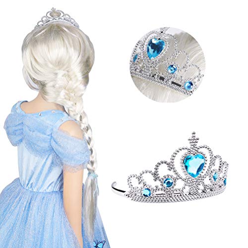 Vicloon Reina de las Nieves Accesorios de Princesa del Hielo para niña Varita mágica, Tiara