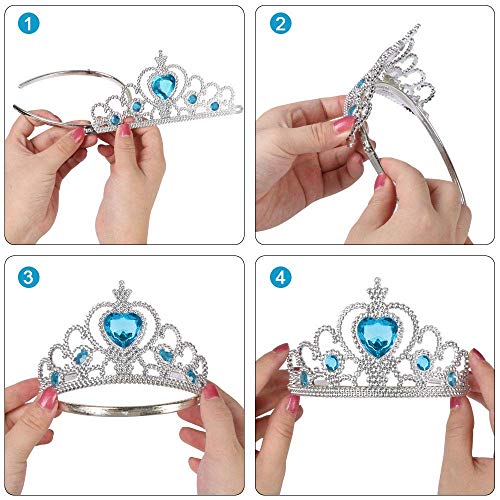 Vicloon Reina de las Nieves Accesorios de Princesa del Hielo para niña Varita mágica, Tiara