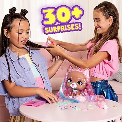 VIP PETS Mega VIP Pet Nyla | Busto muñeca para peinar con pelo extra largo 40cm y tiza de pelo con 30 Accesorios | Regalo y juguete ideal para niñas y niños de +3 años