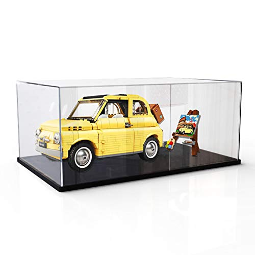 Vitrina de Acrílico para Lego 10271 Fiat 500,Display Case Vitrinas para Colecciones Modelismo (Solo Vitrina)