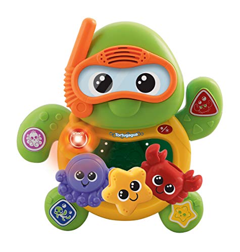 VTech-80-113422 jugeute Tortuga interactiva con luz y Voz para el baño (3480-113422)