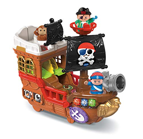 VTech-80-177822 Barco Pirata, cazatesoros transformable en Isla, SPB, Color Verde (80-177877)