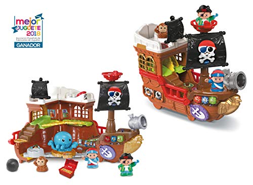 VTech-80-177822 Barco Pirata, cazatesoros transformable en Isla, SPB, Color Verde (80-177877)