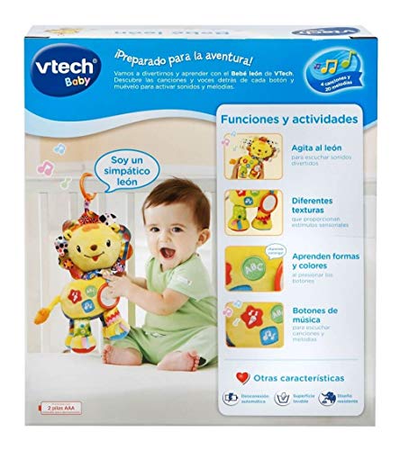 VTech-80-186022 Peluche Interactivo para Colgar en Cuna Coche. (3480-186022)