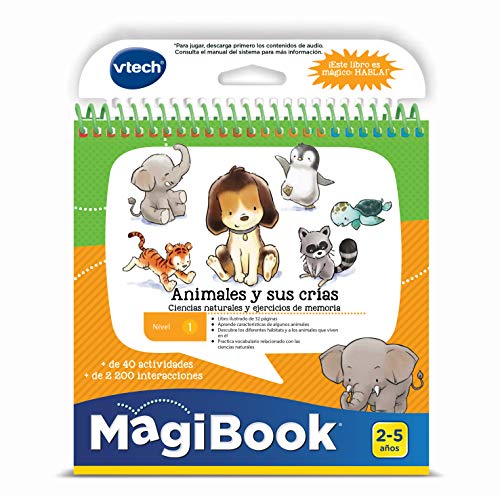 VTech- Animales Y Sus Crías Libro para Magibook, Multicolor, Talla Única (3480-480022)