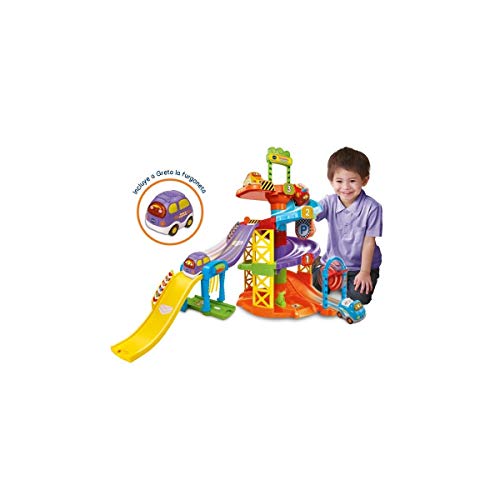 VTech- Aparcamiento TutTut Bólidos Parking Interactivo, Incluye a Greta La Furgoneta, Multicolor, 23.9 x 23.9 x 14.2 (3480-152722)