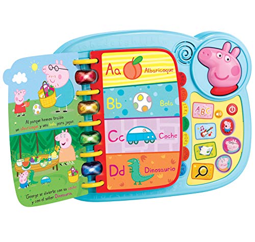 VTECH- Aprendo y Descubro con Peppa Pig Libro Infantil Que Enseña El Abecedario y Nuevas Palas, Multicolor, Talla Única (3480-518022) , color/modelo surtido