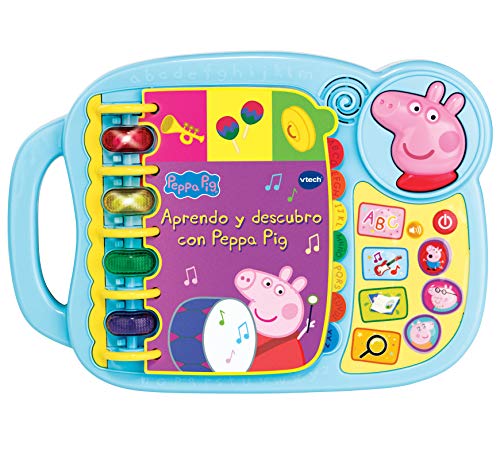 VTECH- Aprendo y Descubro con Peppa Pig Libro Infantil Que Enseña El Abecedario y Nuevas Palas, Multicolor, Talla Única (3480-518022) , color/modelo surtido