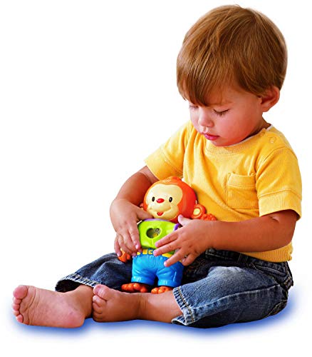 VTech - Armando el mono, Monito interactivo para aprender a vestirlo, enseña los colores, hábitos para vestirse, emociones, sentimientos y estimula los sentidos del tacto, auditivo y visual, 33.0 x 28.2 x 9.9 (80-129622)