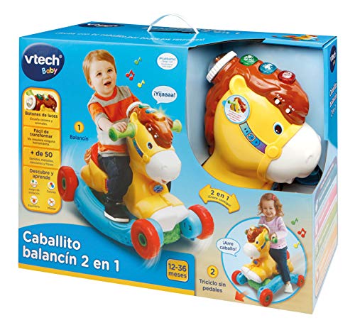 VTech- Baby Caballito Balancín 2 en 1, Multicolor (80-191422)